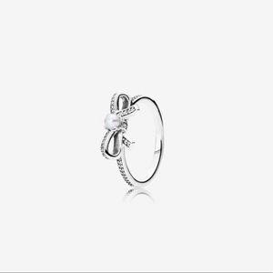 Pandora pearl bow ring
